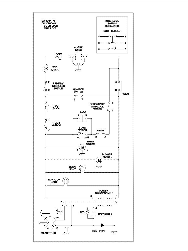 WIRING INFORMATION Diagram and Parts List for RCS10PBD P1327702M Amana Microwave
