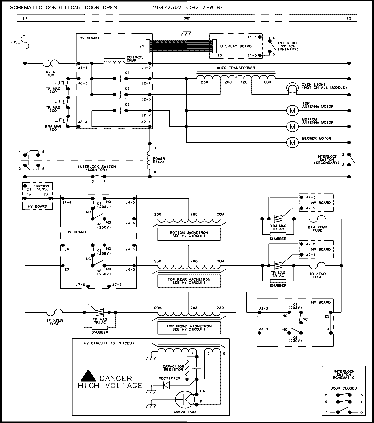 WIRING INFORMATION Diagram and Parts List for ASE70002 P1332813M Amana Microwave