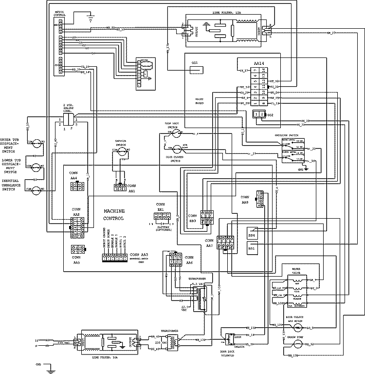 WIRING INFORMATION Diagram and Parts List for MAH21PNDGW  Maytag Washer