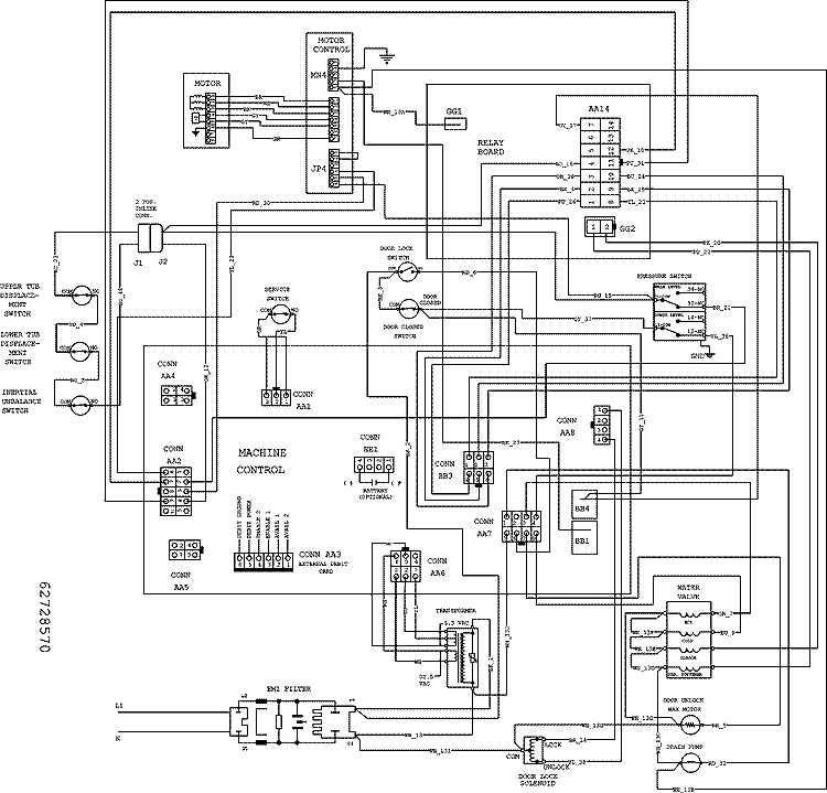 WIRING INFORMATION Diagram and Parts List for MAH21PNDWW  Maytag Washer