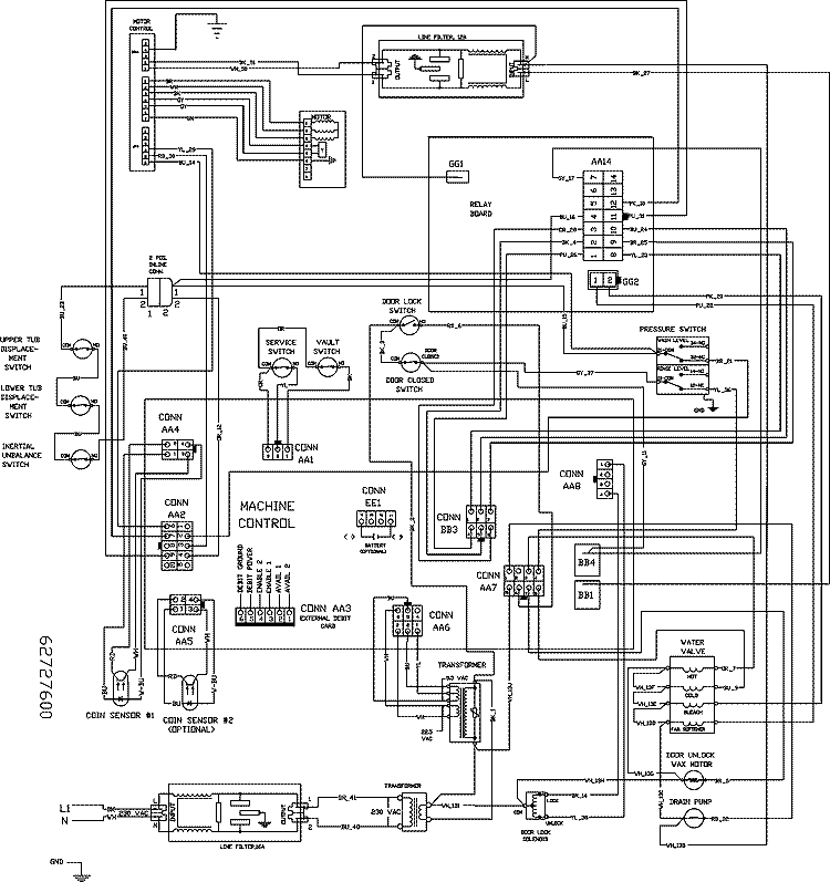 WIRING INFORMATION Diagram and Parts List for MAH21PDDGW  Maytag Washer
