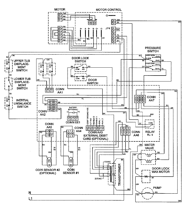 WIRING INFORMATION Diagram and Parts List for MAH14PDCBQ  Maytag Washer