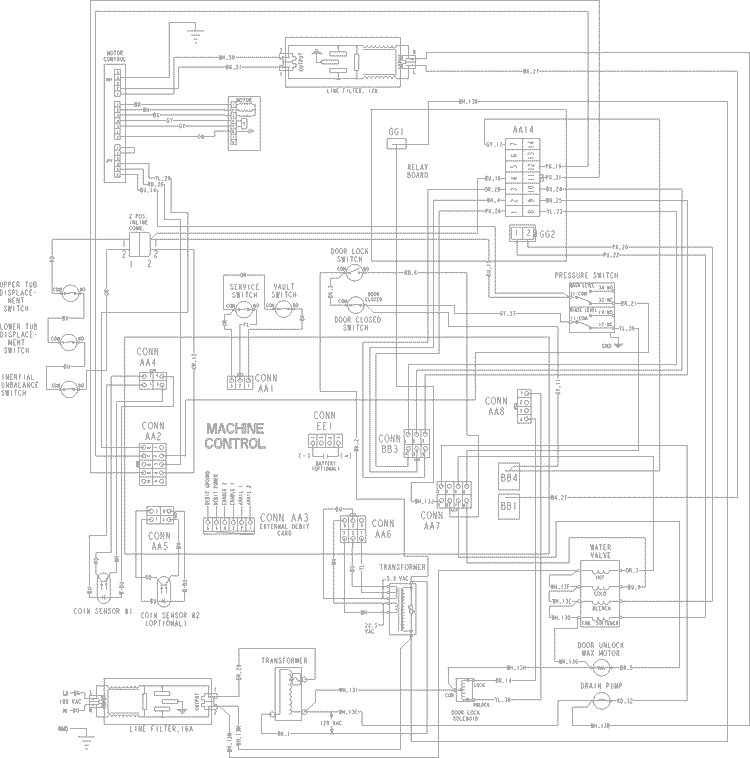 WIRING INFORMATION SER - 15 Diagram and Parts List for MAH21PDD3W  Maytag Washer