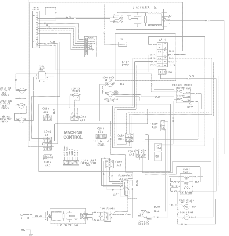 WIRING INFORMATION SER - 15 Diagram and Parts List for MAH21PNDGW  Maytag Washer