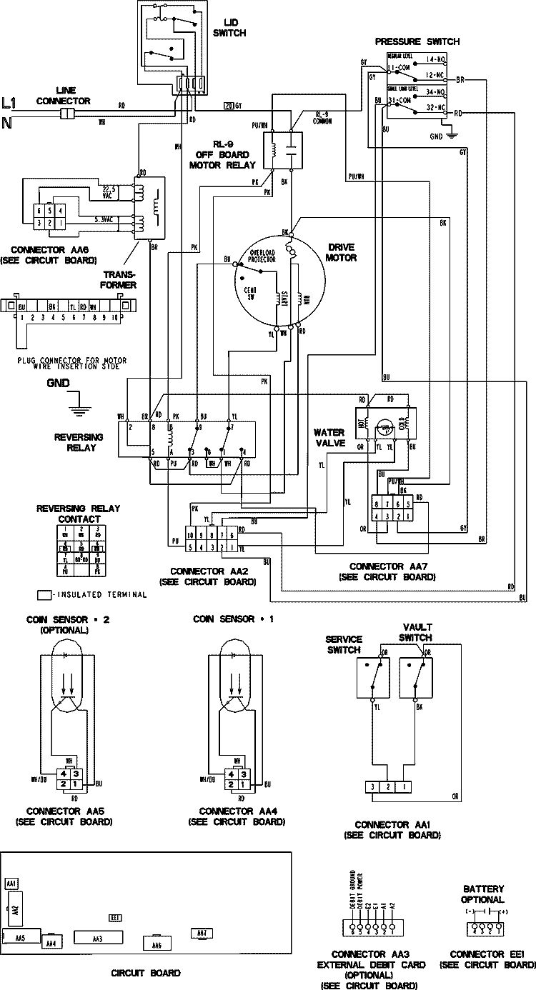 WIRING INFORMATION Diagram and Parts List for MAT12PDLAQ  Maytag Washer