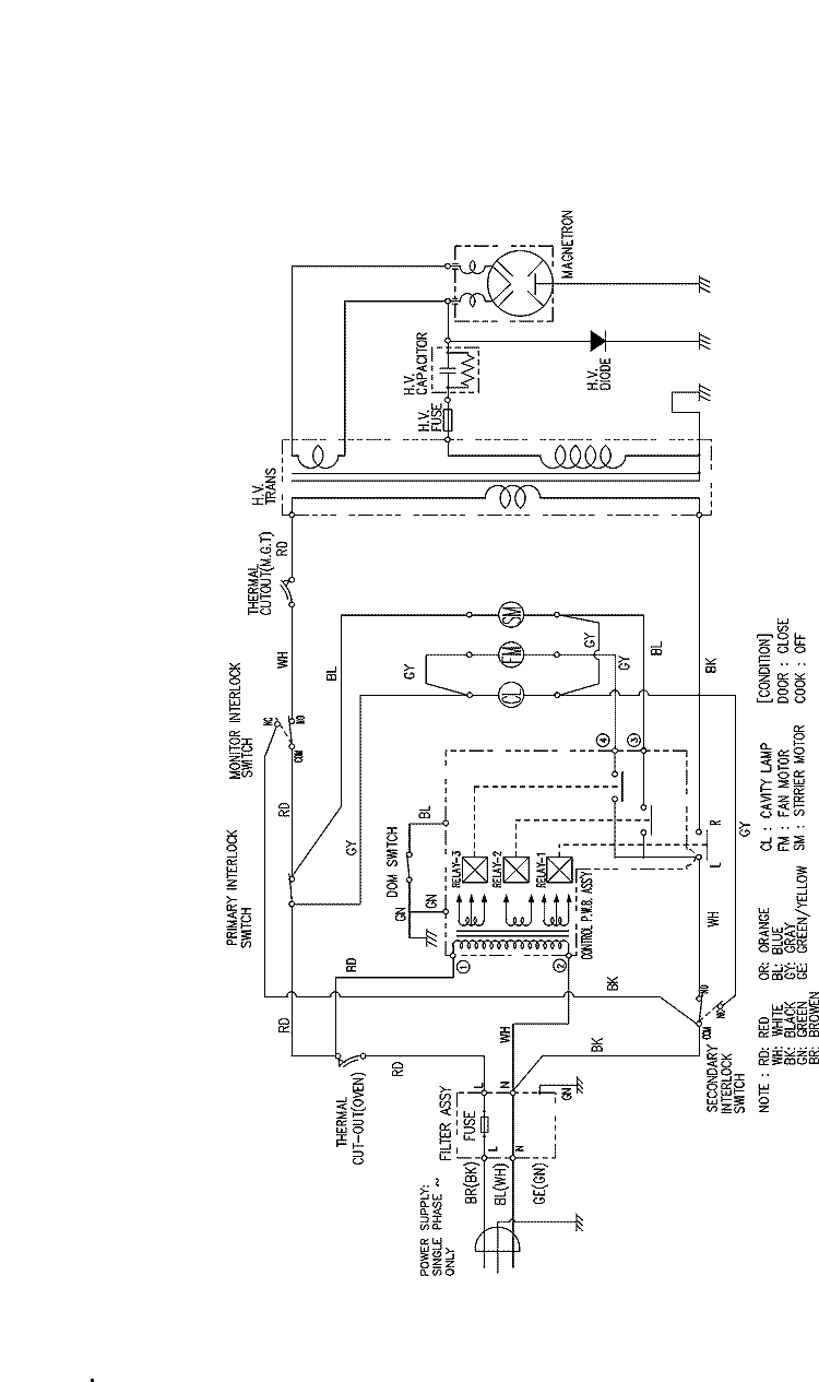 WIRING INFORMATION Diagram and Parts List for ALD510 P1331005M Amana Microwave