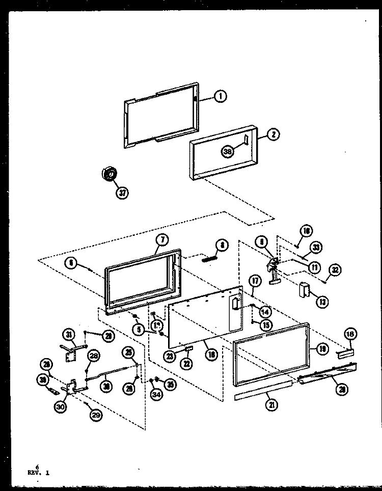 Page 1 Diagram and Parts List for RC10BPB P7508516M Amana Microwave