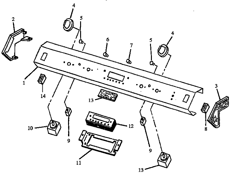 CONTROL PANEL Diagram and Parts List for FDU2492B P1130625N B Amana Range