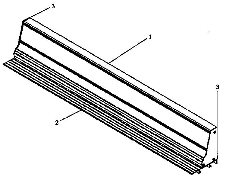 RANGE BACK RAIL ACCESSORY Diagram and Parts List for XBR301WW P1133333 Amana Range