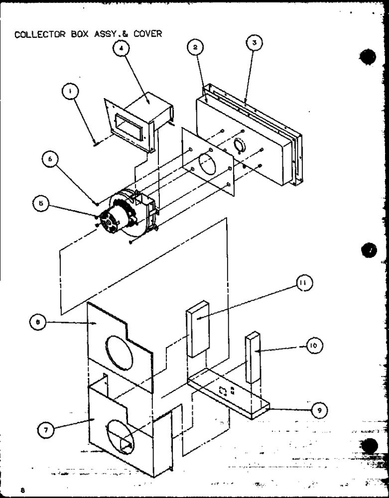 Collector Box Assembly And Cover 1 Diagram and Parts List for LOK501A P6484101C Amana Air Conditioner