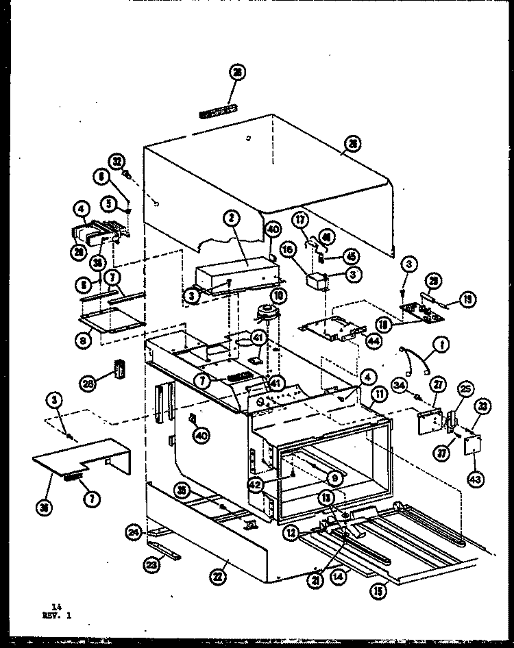 Page 5 Diagram and Parts List for RC10BPB P7508516M Amana Microwave