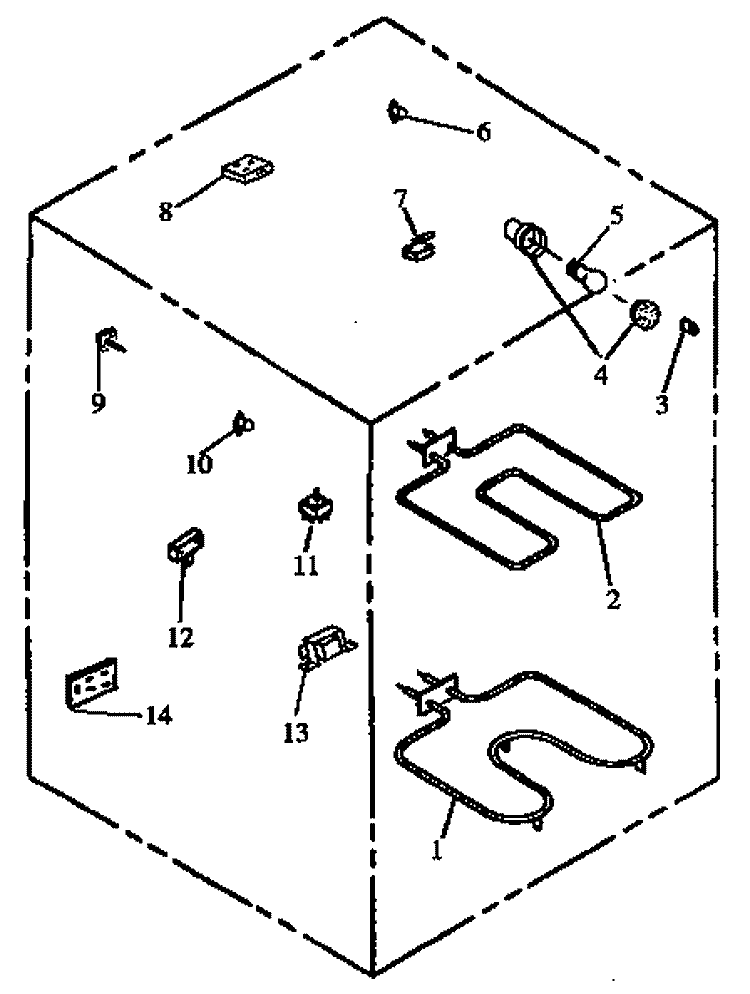 ELECTRICAL COMPONENTS Diagram and Parts List for ARH664E P1130981N E Amana Range