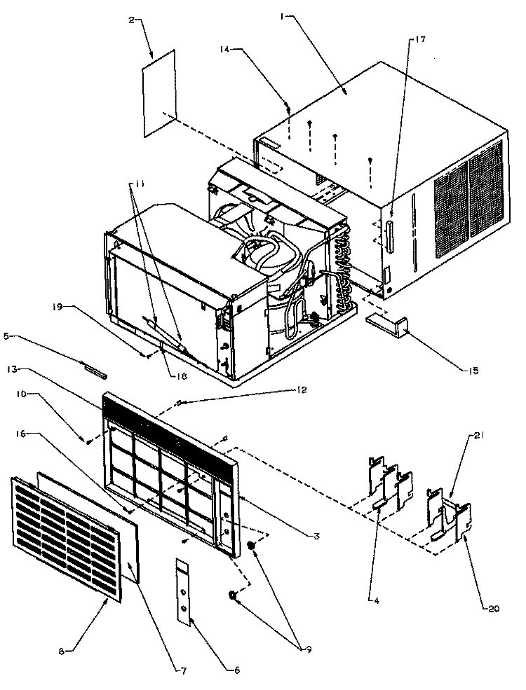 Page 1 Diagram and Parts List for B12C3EW P1177906R Amana Air Conditioner