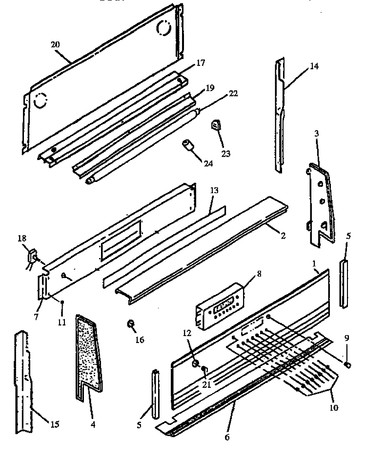 BACKGUARD PARTS Diagram and Parts List for AGS780E P1168601E Amana Range