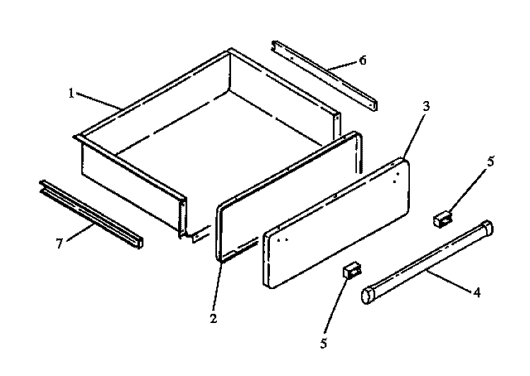 STORAGE DRAWER Diagram and Parts List for EST3992W P1132636N W Maytag Range