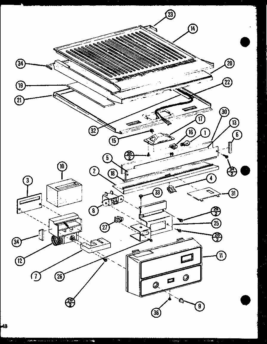 Section 8 Diagram and Parts List for TX18N-P1106212W  Amana Refrigerator