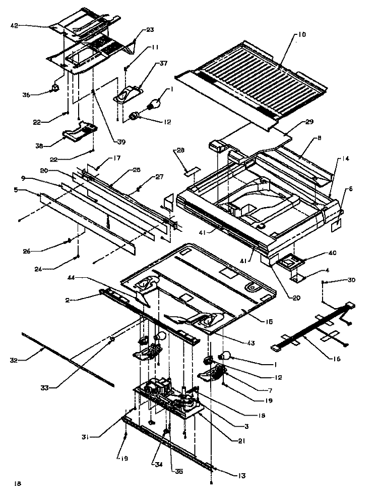 DIVIDER BLOCK Diagram and Parts List for TG18R3L P1181711W L Amana Refrigerator