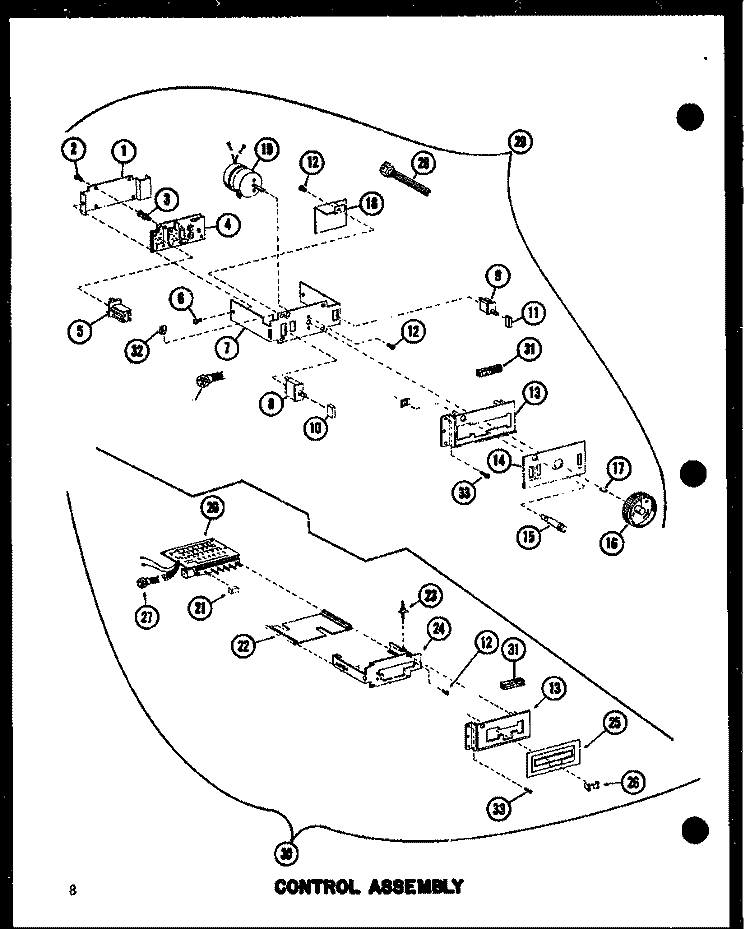 CONTROL ASSY Diagram and Parts List for RC10B-DD P7354702M Amana Microwave