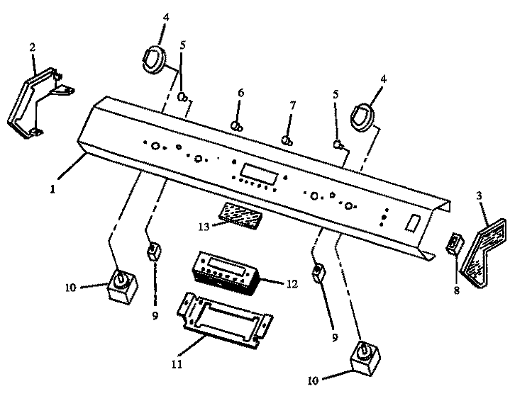 CONTROL PANEL Diagram and Parts List for EST3102L P1130629N L Maytag Range