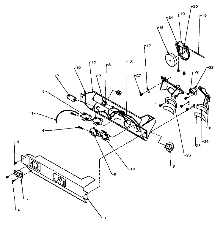 ICE AND WATER DISPENSER Diagram and Parts List for SQD22NL P1181301W L Amana Refrigerator
