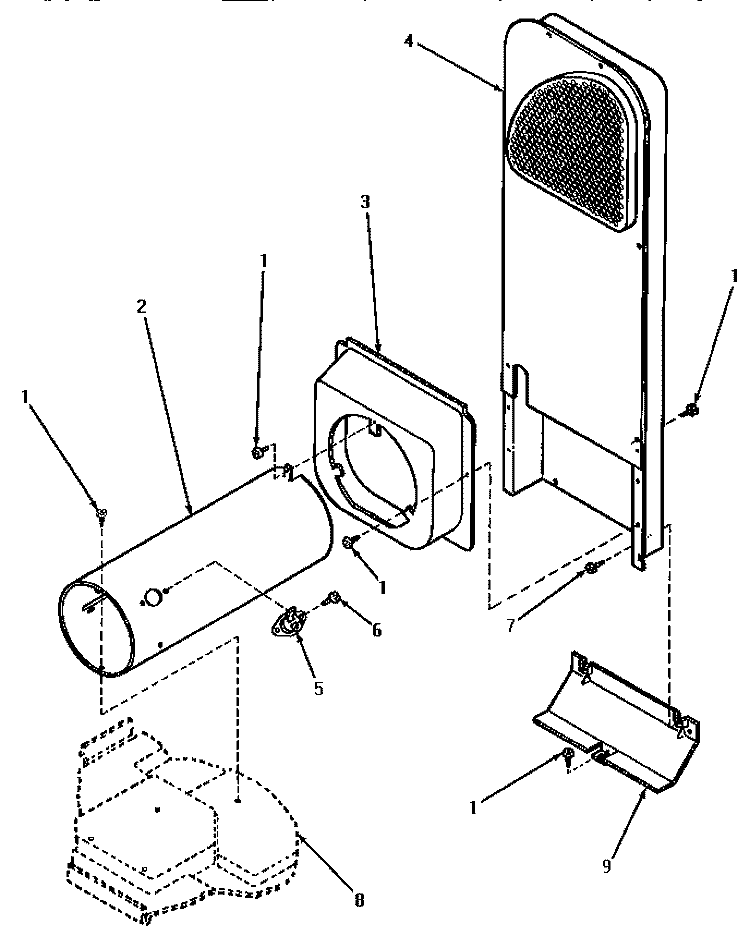 HEATER BOX Diagram and Parts List for AGE959  Amana Dryer