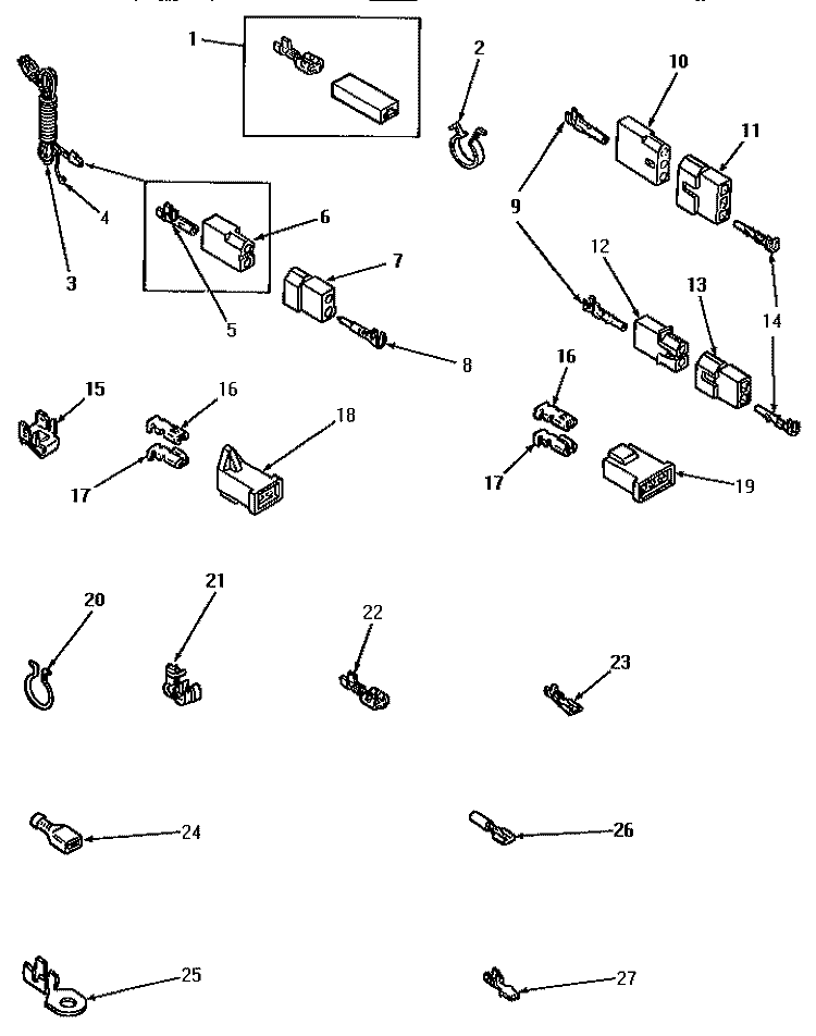 POWER CORD AND TERMINALS Diagram and Parts List for AGE959  Amana Dryer
