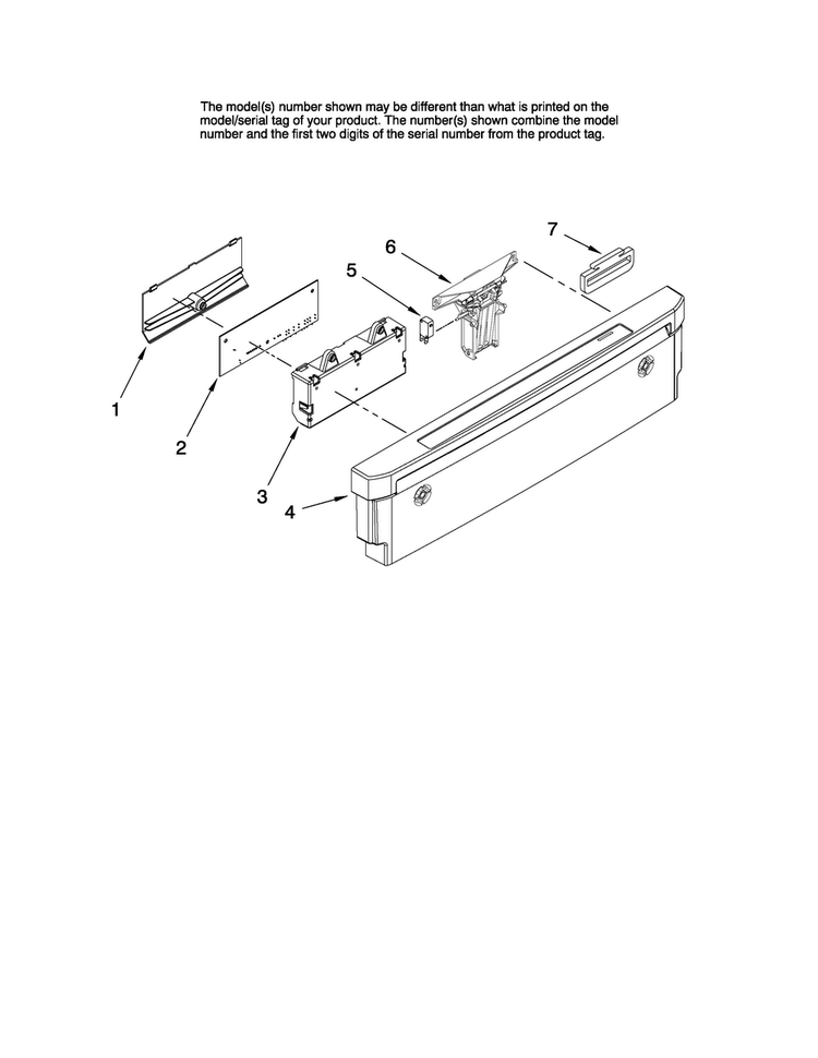 Control Panel Parts Diagram and Parts List for MDB6759AWS1  Maytag Dishwasher