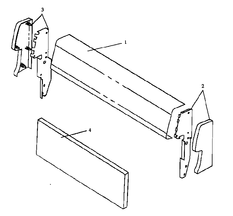 Fixed Panel & Backguard Assembly Diagram and Parts List for SNE26CB P1142425NW,L Amana Range