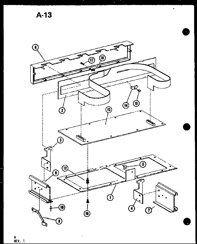 Page 2 Diagram and Parts List for RC14T P7382408M Amana Microwave