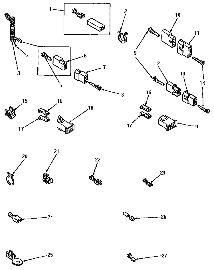 POWER CORD AND TERMINALS Diagram and Parts List for AG5419  Amana Dryer
