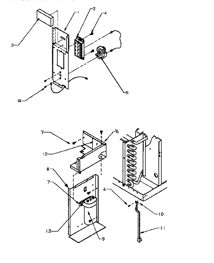 CONTROL PANEL & ELECTRICAL PARTS Diagram and Parts List for 18QZ33TA P1178006R Amana Air Conditioner