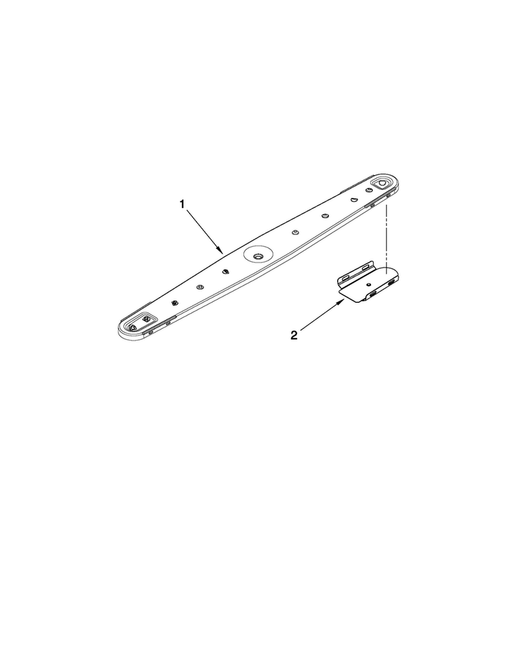 Lower Washarm Parts Diagram and Parts List for MDB7851AWQ2  Maytag Dishwasher