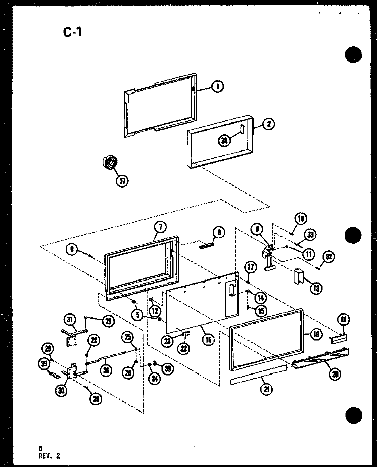 Page 1 Diagram and Parts List for RC10B-PB P7508504M Amana Microwave