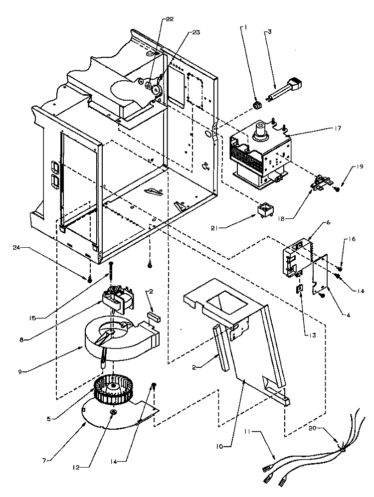 ELECTRICAL PARTS & COMPONENTS Diagram and Parts List for CRSBG459P P1187502M V Amana Microwave