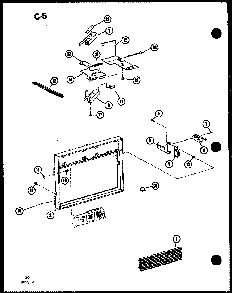 Page 3 Diagram and Parts List for RC10B-PB P7508504M Amana Microwave