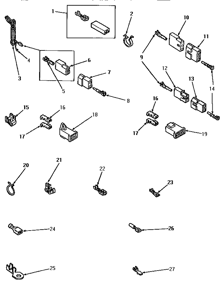 POWER CORD AND TERMINALS Diagram and Parts List for AG3419  Amana Dryer