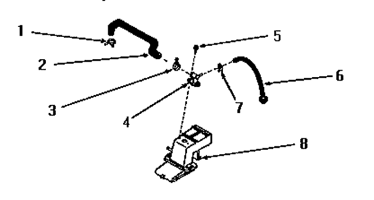 WATER INLET & FILLER HOSE Diagram and Parts List for DA9000  Speed Queen Washer