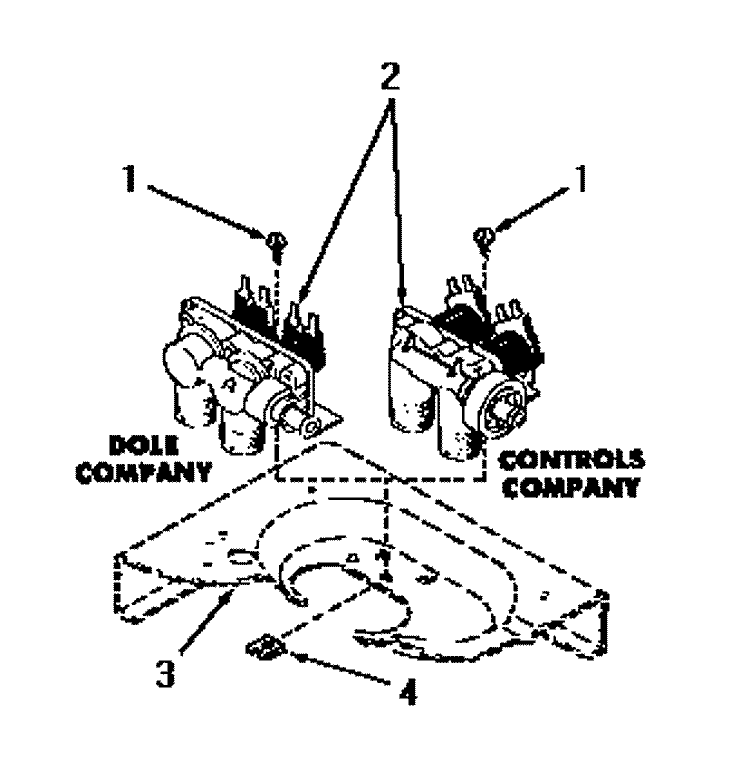 MIXING VALVE Diagram and Parts List for DA9000  Speed Queen Washer