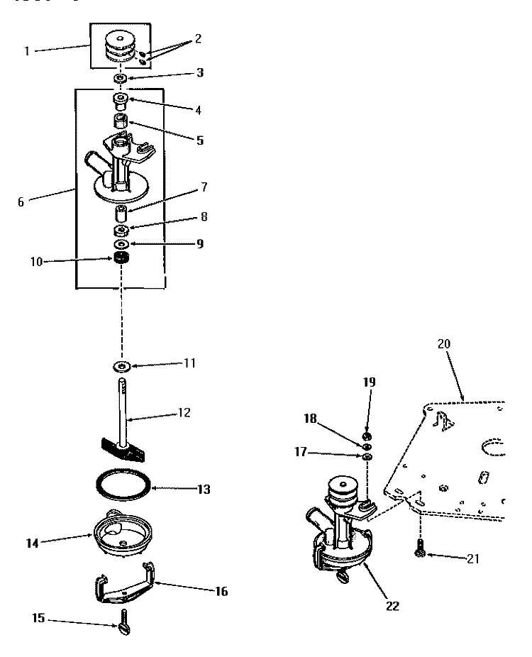 PUMP ASSY Diagram and Parts List for DA9000  Speed Queen Washer