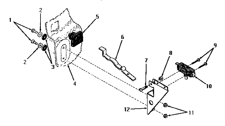 DOOR SAFETY SWITCH Diagram and Parts List for DA9000  Speed Queen Washer
