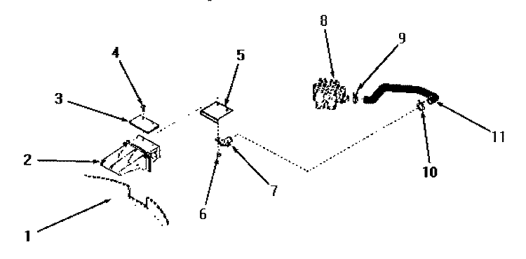 WATER INLET AND FILLER HOSE Diagram and Parts List for DA1040  Speed Queen Washer