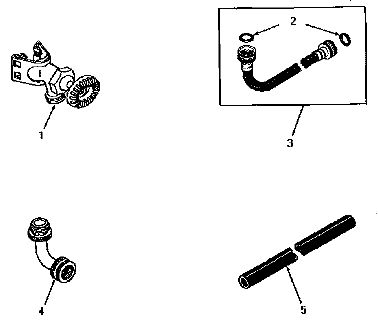 ACCESSORIES Diagram and Parts List for DA1040  Speed Queen Washer