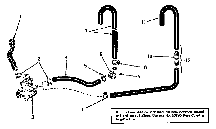 DRAIN Diagram and Parts List for DA3500  Speed Queen Washer