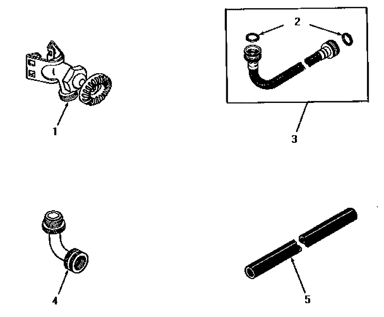 ACCESSORIES Diagram and Parts List for DA6111  Speed Queen Washer