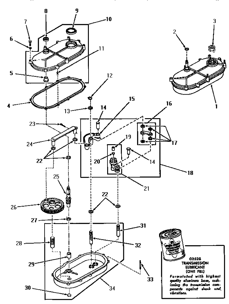 TRANSMISSION ASSY Diagram and Parts List for DA6200  Speed Queen Washer