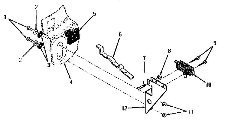 DOOR SAFETY SWITCH Diagram and Parts List for DA6200  Speed Queen Washer