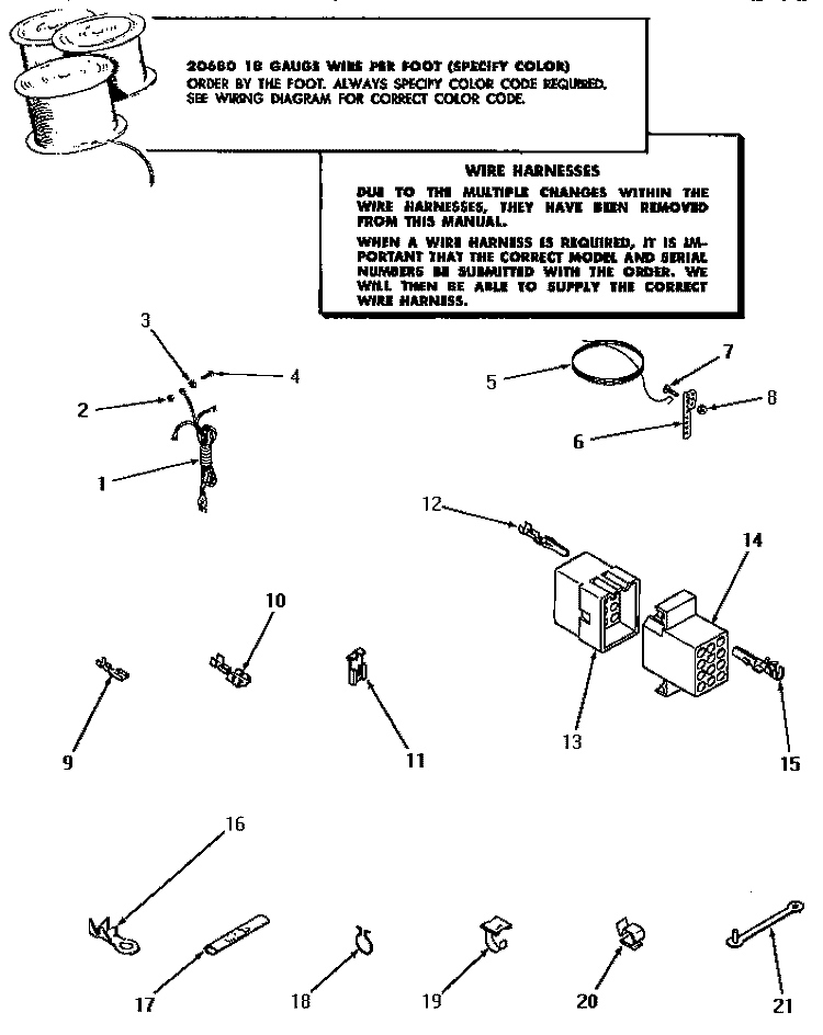 POWER CORD, WIRE AND TERMINALS Diagram and Parts List for DA6200  Speed Queen Washer