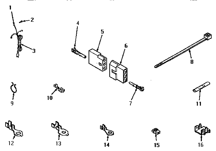 POWER CORD, WIRE HARNESSES, WIRE & TERM Diagram and Parts List for VA6013  Speed Queen Washer