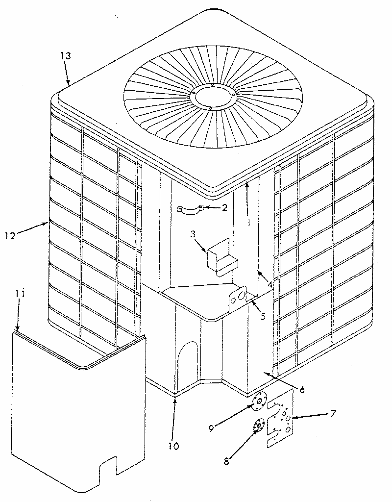 Cabinet Diagram and Parts List for 867806291  Maytag Air Conditioner