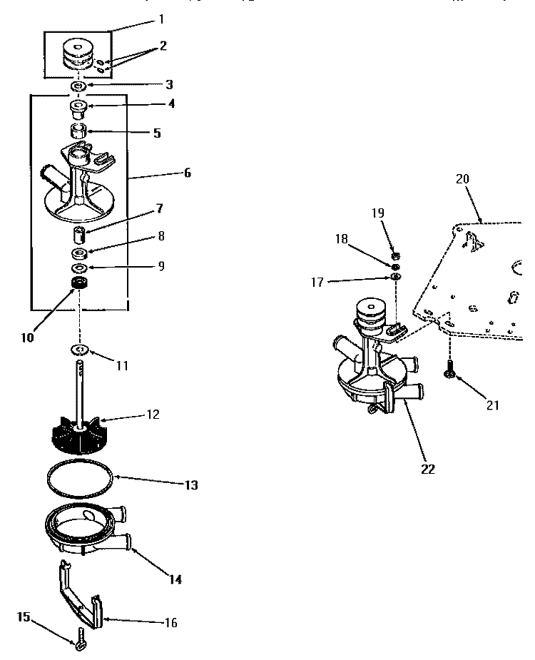 23907 & 24304 PUMP ASSEMBLIES Diagram and Parts List for DA9103  Speed Queen Washer